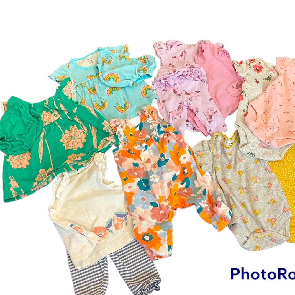 Girls lot 0-3 spring/summer outfits